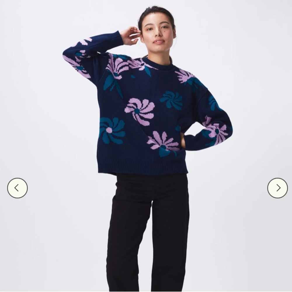 For Days Oversized Floral Sweater